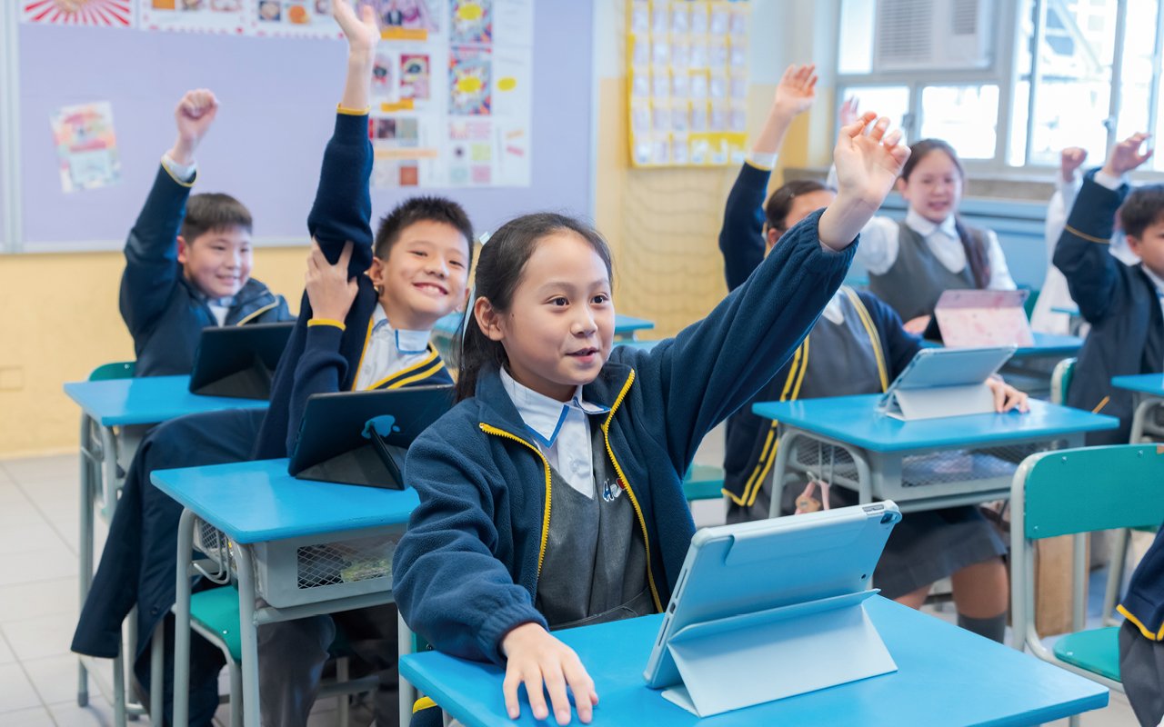 為營建優質英語學習氛圍，學校於多元智能課加入英語元素，讓小朋友沉浸在英語學習當中。