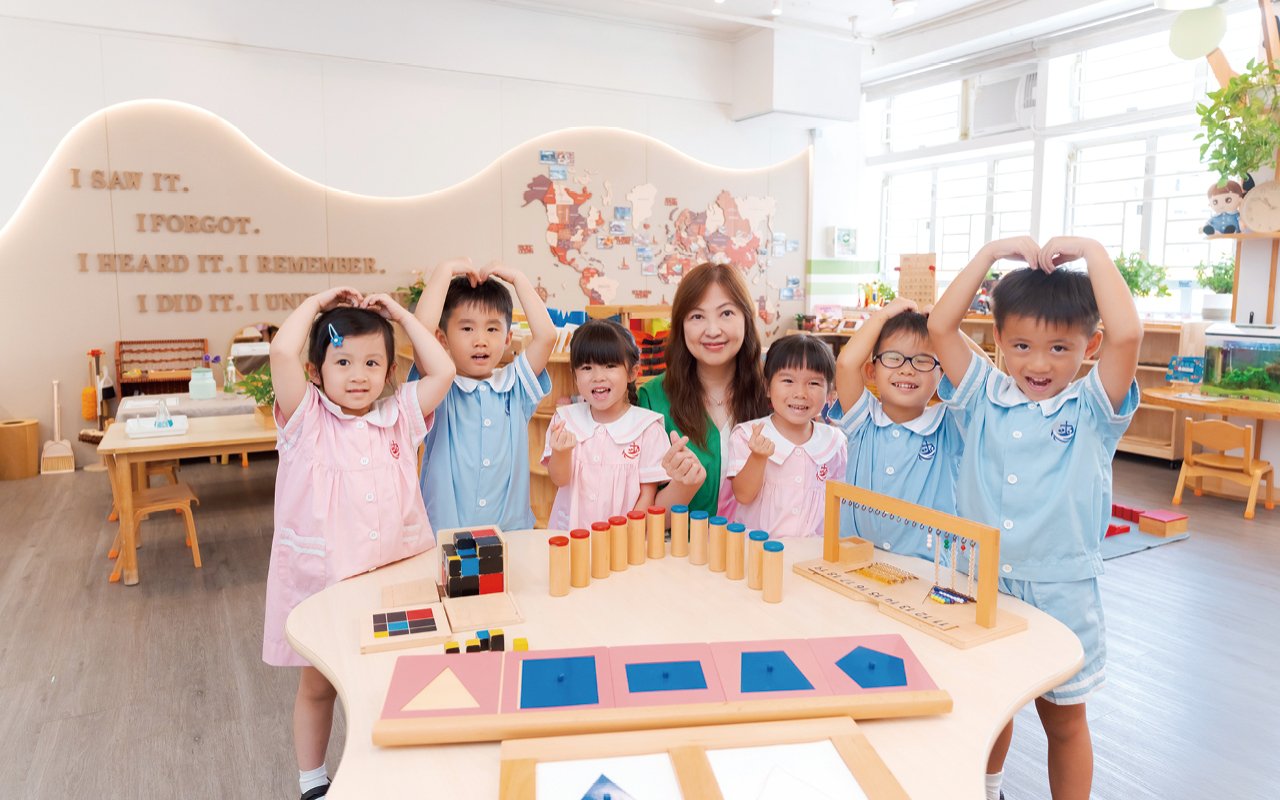 香港基督教服務處大坑東幼兒學校本着「兒童為本」的理念推行蒙特梭利課程