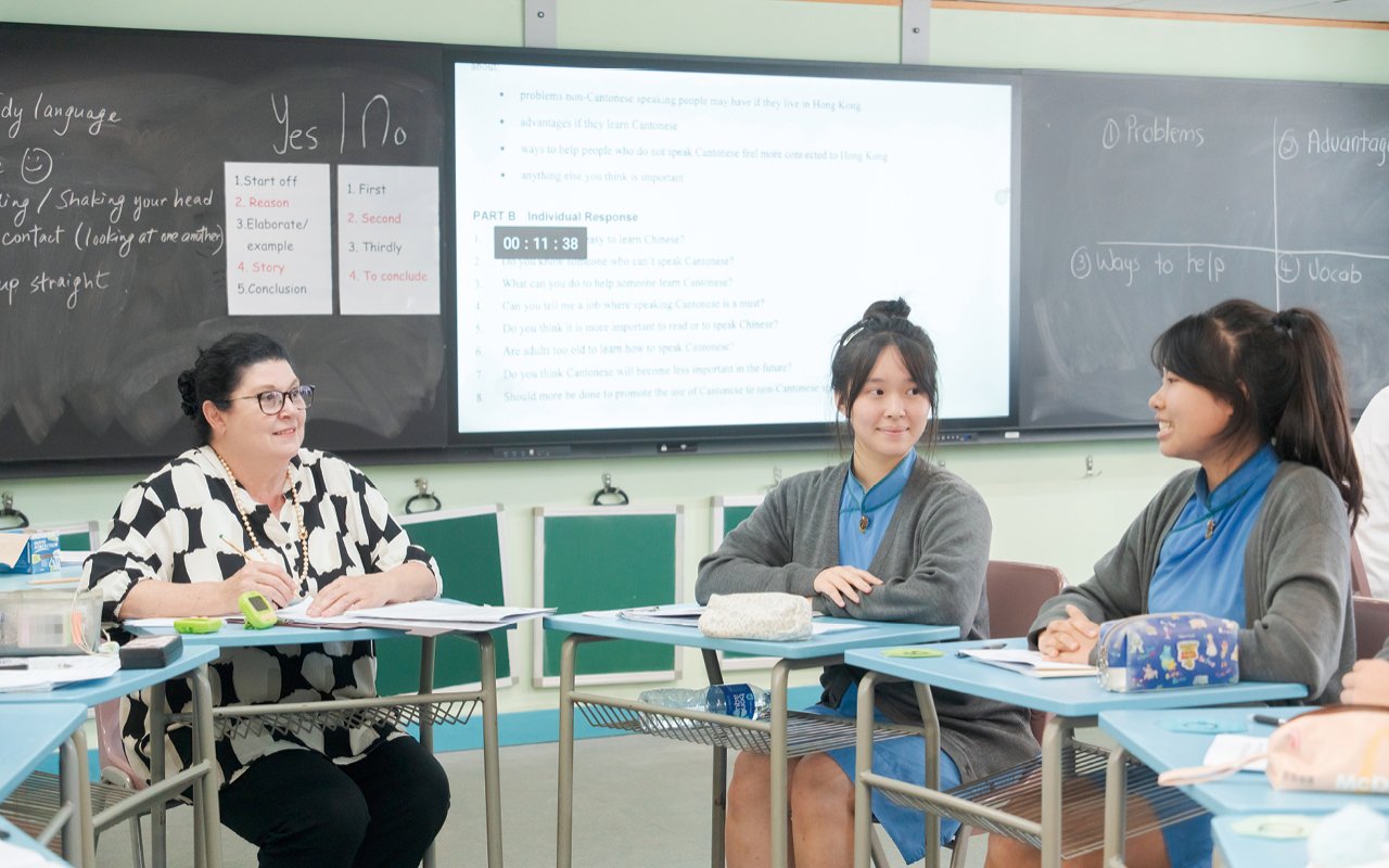 英文的教與學中，學校強調學生「主導者」的角色